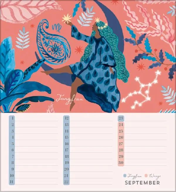 Bild: 9783731890317 | Geburtstagskalender Sternzeichen | Verlag Korsch | Kalender | 13 S.