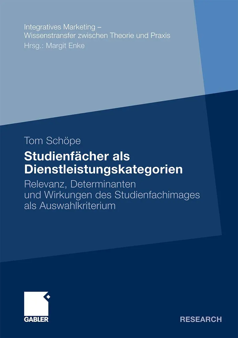 Cover: 9783834920317 | Studienfächer als Dienstleistungskategorien | Tom Schöpe | Taschenbuch