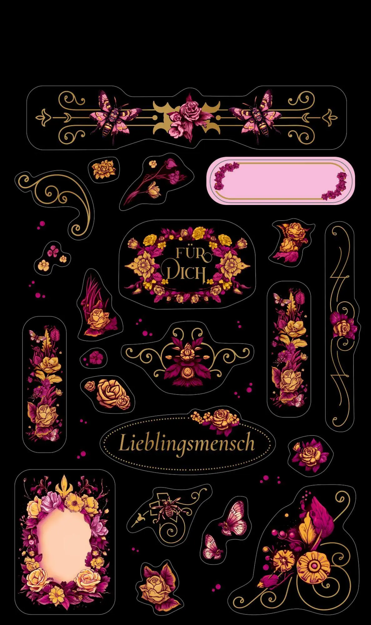 Bild: 4050003970417 | Stickerbogen mit 100 Stickern | Passion for Pages | Frauke Schneider