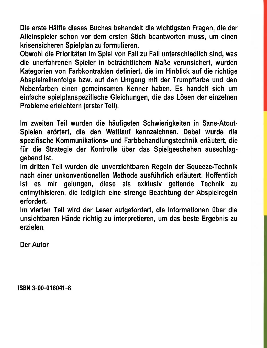 Rückseite: 9783000160417 | Spielplan im Bridge | Logistik &amp; Timing | Constantin Clucerescu | Buch