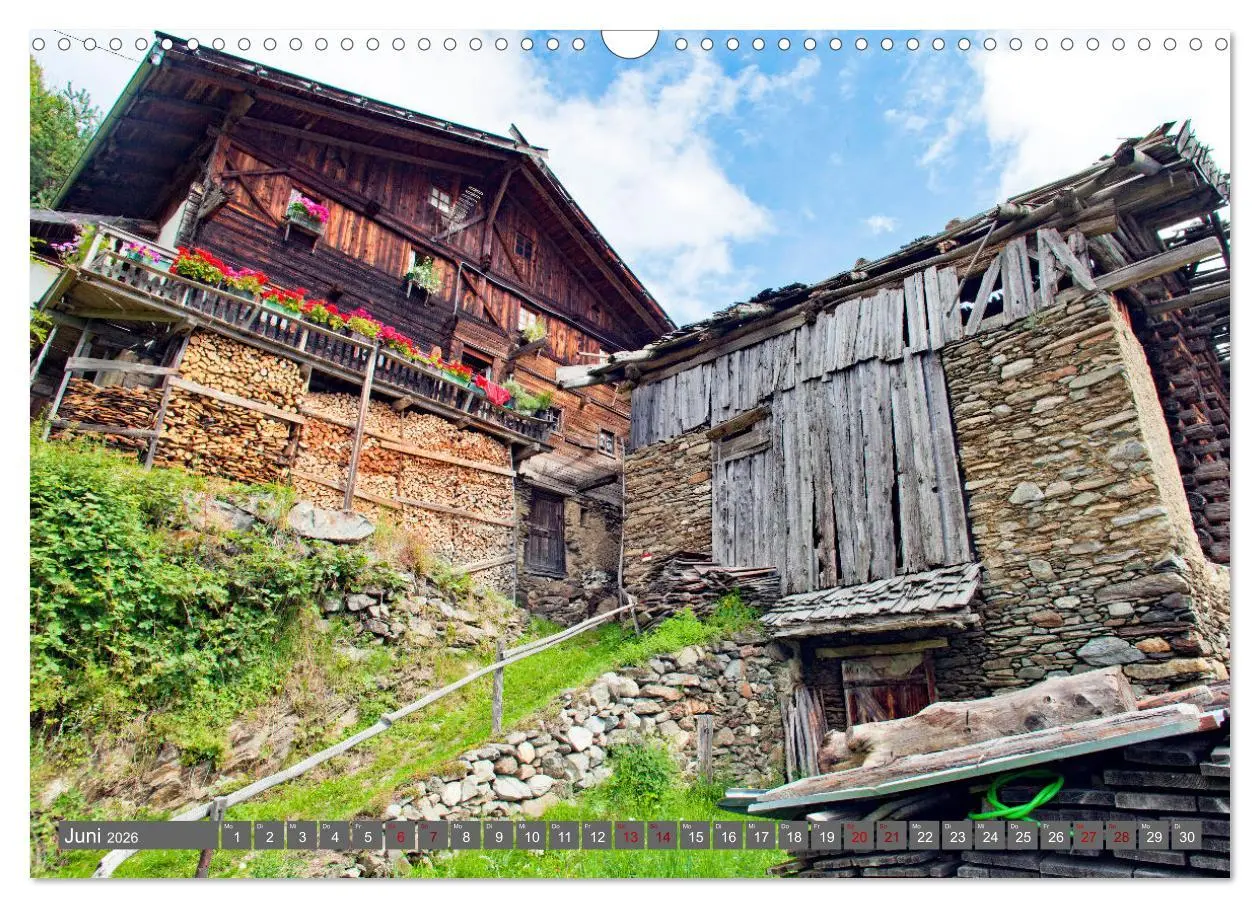 Bild: 9783457410417 | Ultental Wunderschöne alte Bauernhäuser (Wandkalender 2026 DIN A3...