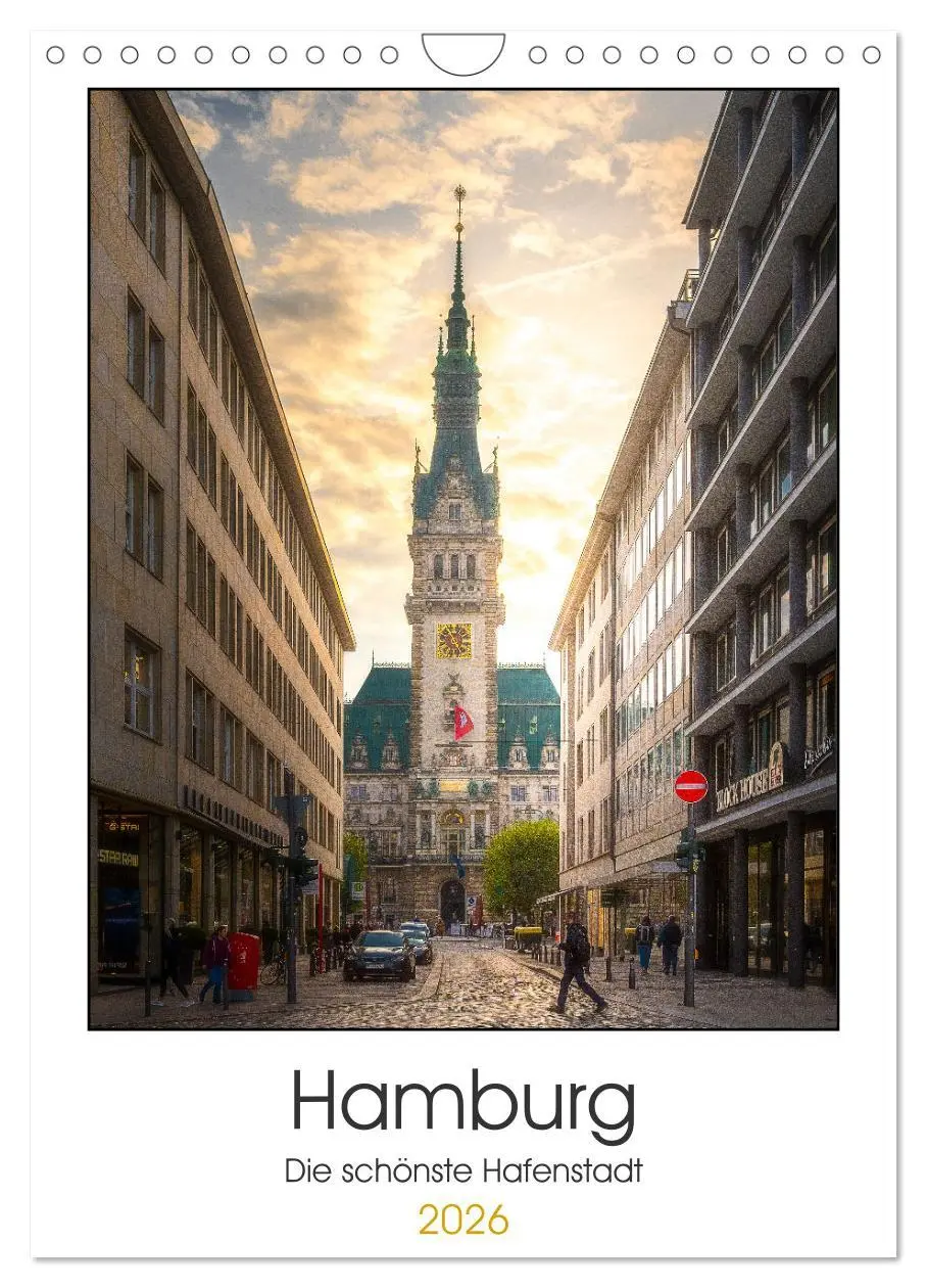 Cover: 9783516360417 | Hamburg - Die schönste Hafenstadt (Wandkalender 2026 DIN A4 hoch),...