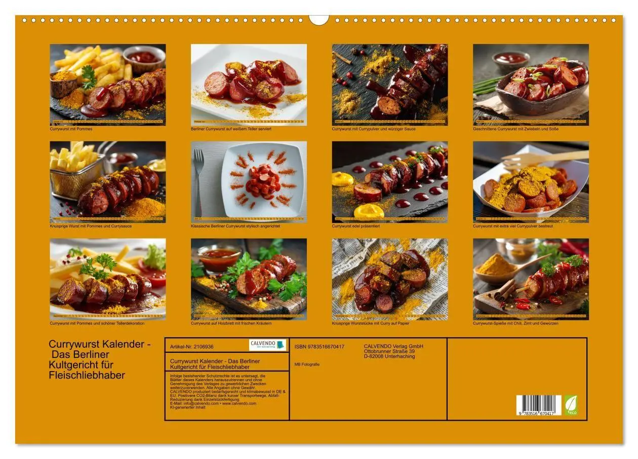 Bild: 9783516670417 | Currywurst Kalender - Das Berliner Kultgericht für Fleischliebhaber...