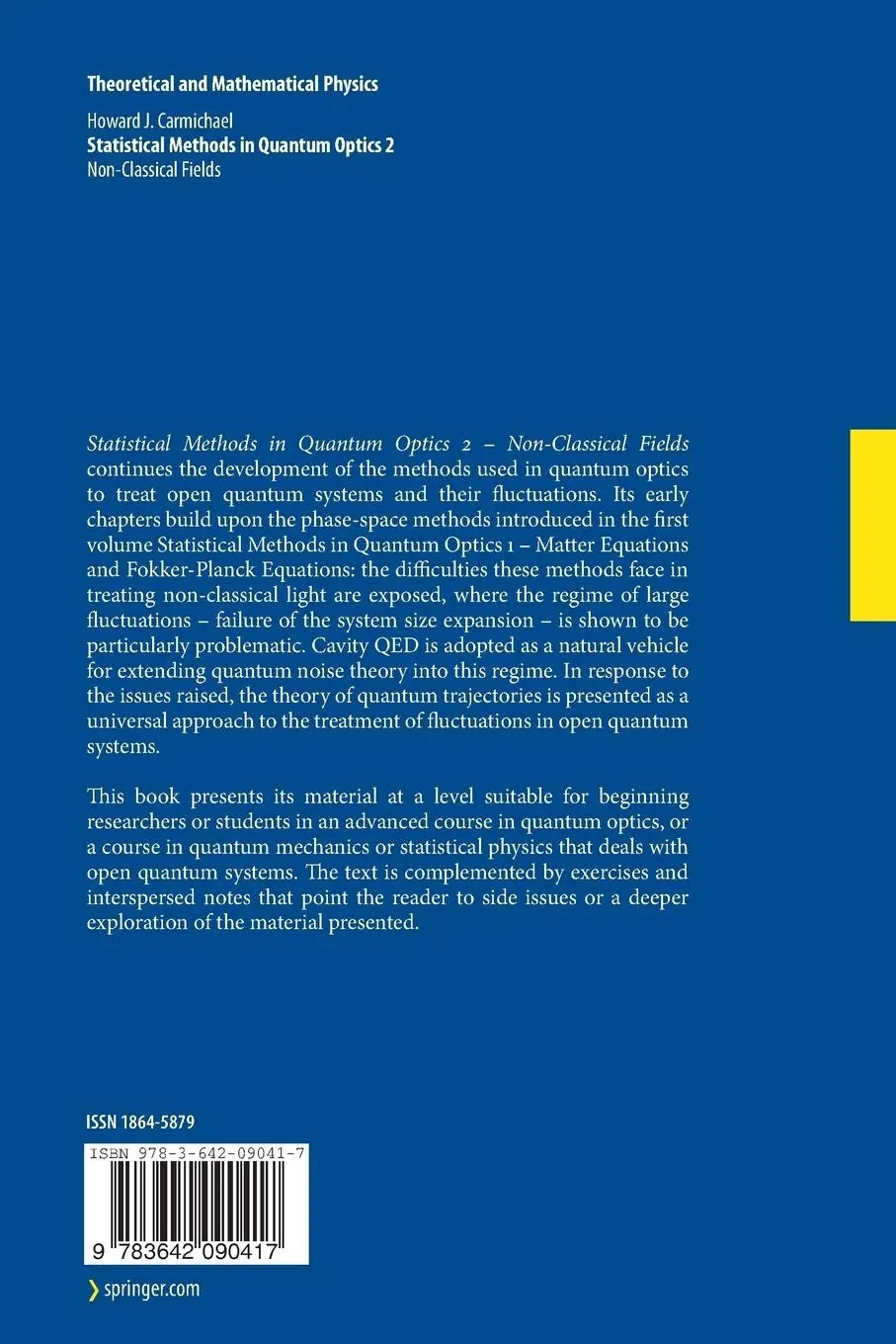 Rückseite: 9783642090417 | Statistical Methods in Quantum Optics 2 | Non-Classical Fields | Buch