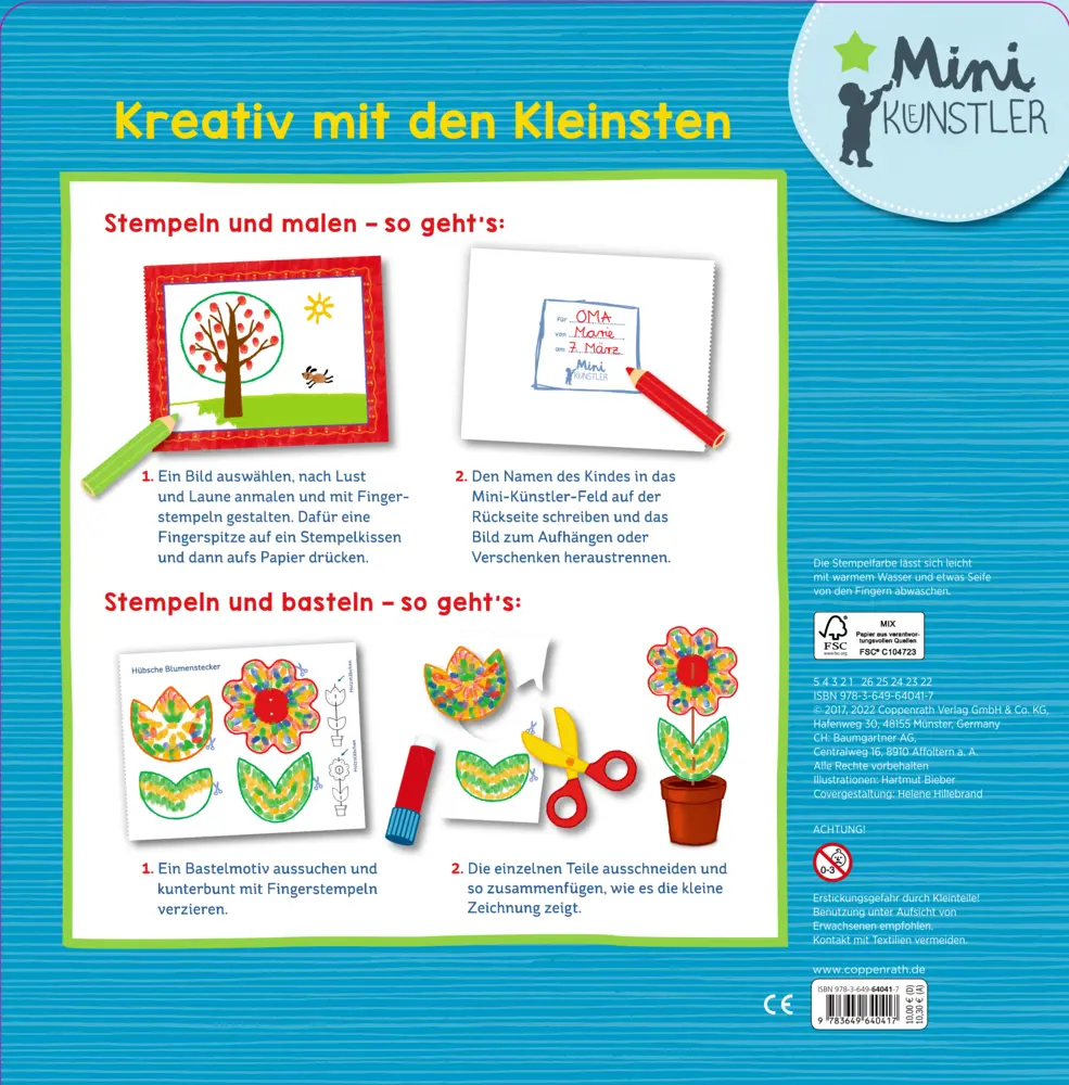 Bild: 9783649640417 | Mein erstes Fingerstempel-Bastelbuch | Hartmut Bieber | Taschenbuch