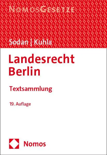 Cover: 9783756010417 | Landesrecht Berlin | Textsammlung | Helge Sodan (u. a.) | Taschenbuch