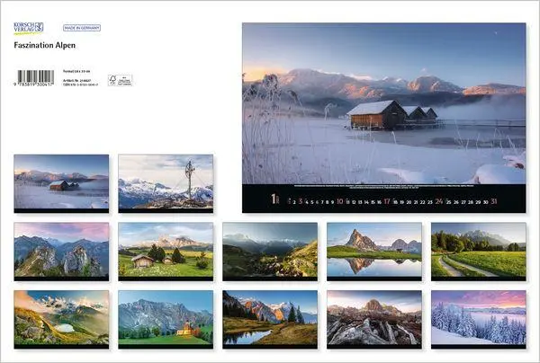 Bild: 9783819300417 | Faszination Alpen 2027 | Verlag Korsch | Kalender | 14 S. | Deutsch