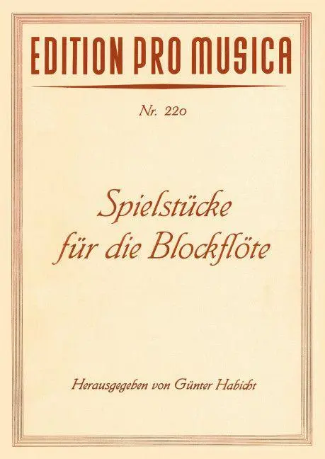 Spielstücke für die Blockflöte