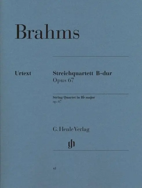Cover: 9790201800417 | String Quartet In B Flat Op.67 | Johannes Brahms | Taschenbuch