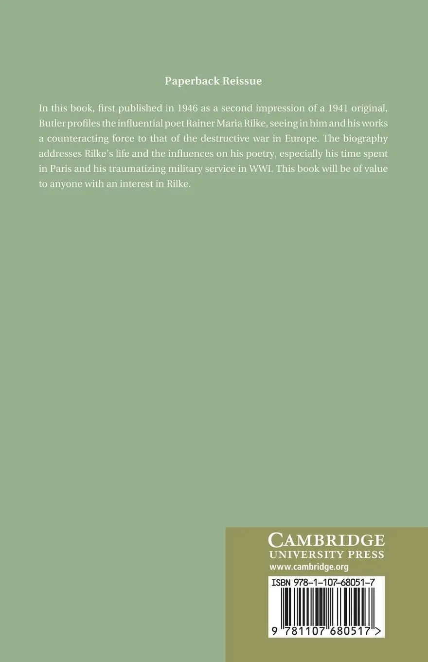 Rückseite: 9781107680517 | Rainer Maria Rilke | E. M. Butler | Taschenbuch | Englisch | 2013