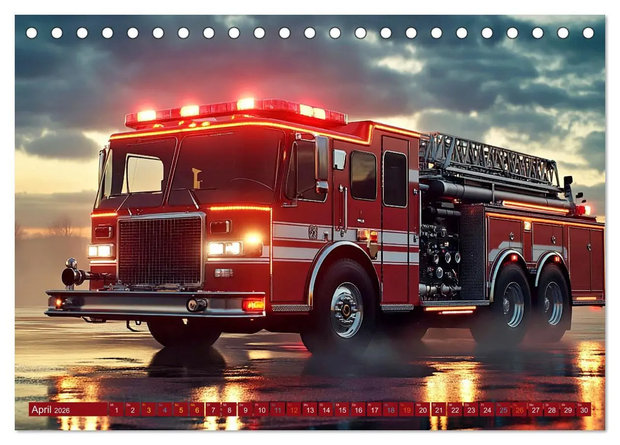 Bild: 9783457260517 | Im Bann der Rettung - Feuerwehr (Tischkalender 2026 DIN A5 quer),...