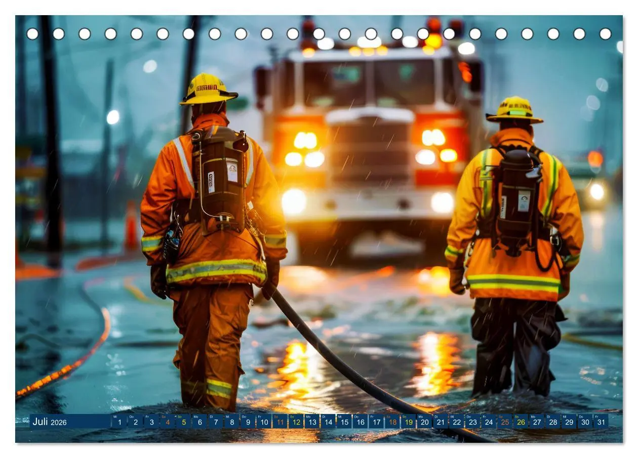 Bild: 9783457260517 | Im Bann der Rettung - Feuerwehr (Tischkalender 2026 DIN A5 quer),...