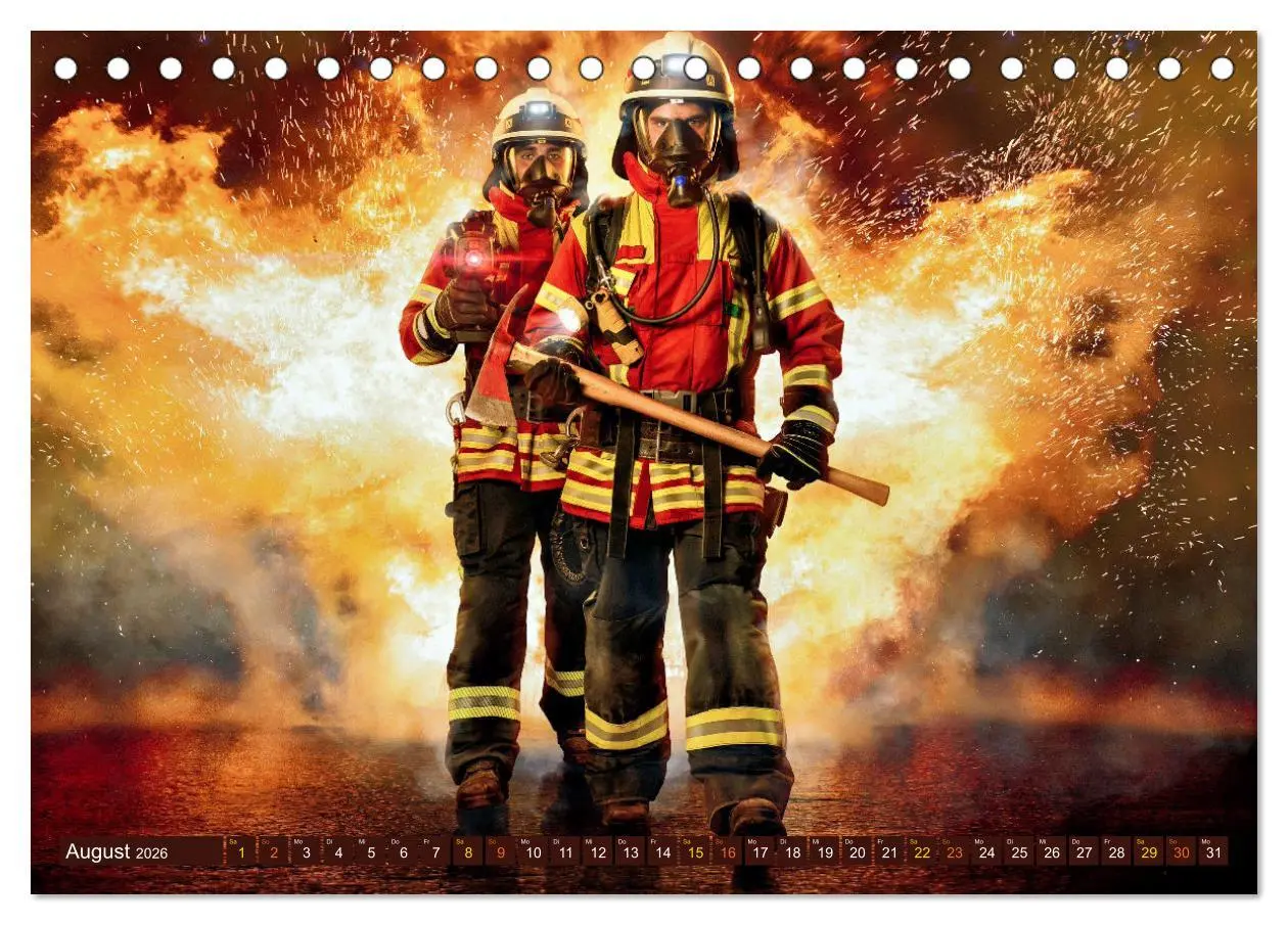 Bild: 9783457260517 | Im Bann der Rettung - Feuerwehr (Tischkalender 2026 DIN A5 quer),...