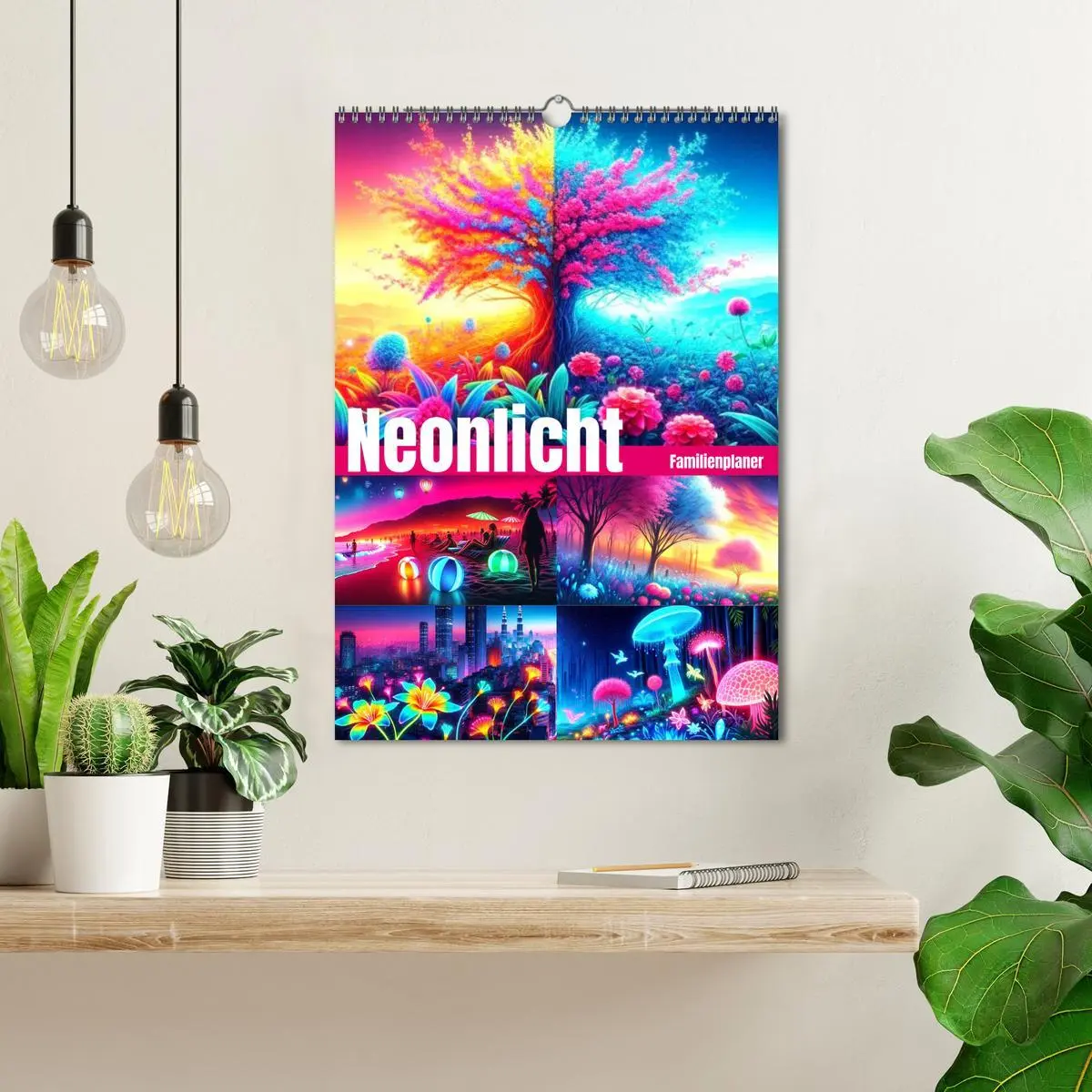 Bild: 9783516280517 | Neonlicht Familienplaner (Wandkalender 2026 DIN A3 hoch), CALVENDO...