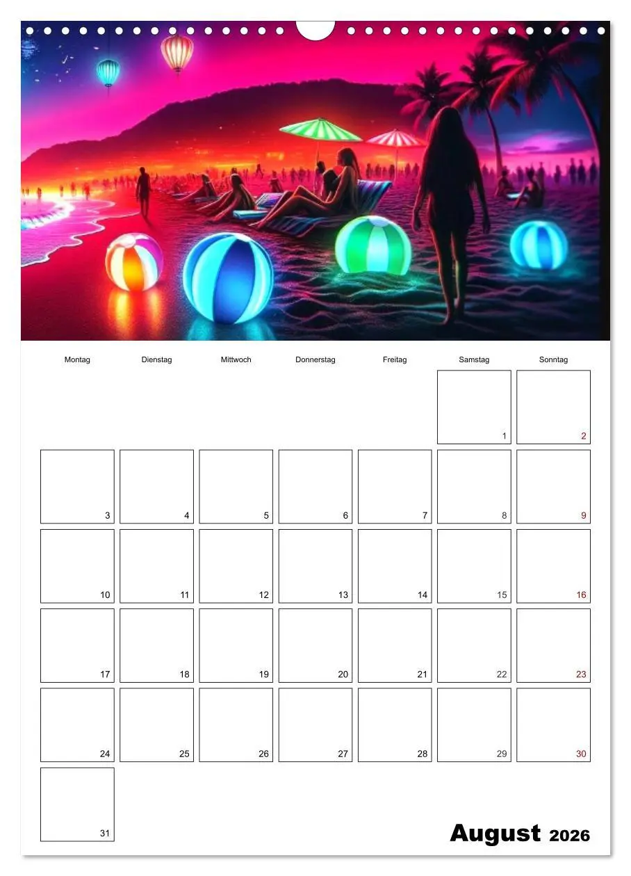 Bild: 9783516280517 | Neonlicht Familienplaner (Wandkalender 2026 DIN A3 hoch), CALVENDO...