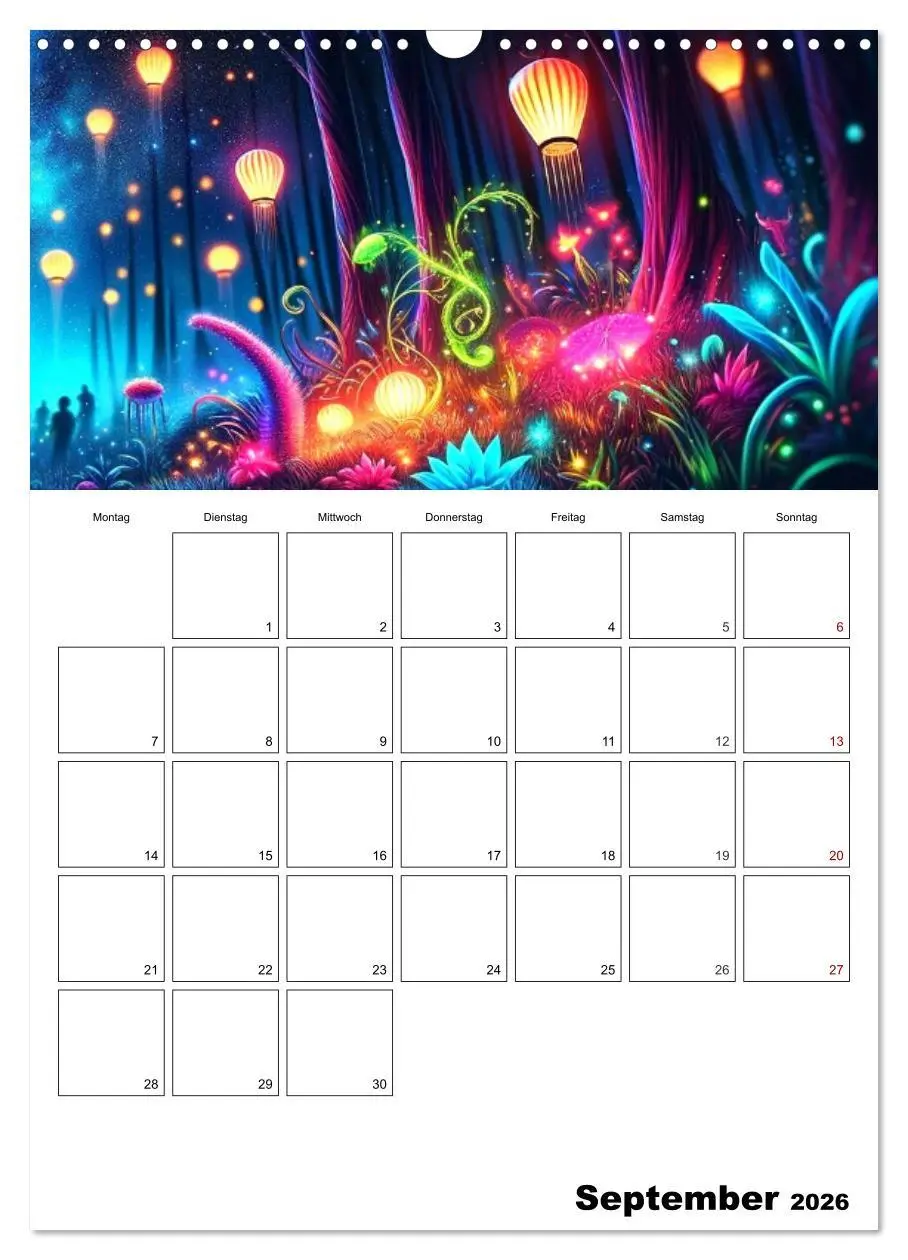 Bild: 9783516280517 | Neonlicht Familienplaner (Wandkalender 2026 DIN A3 hoch), CALVENDO...