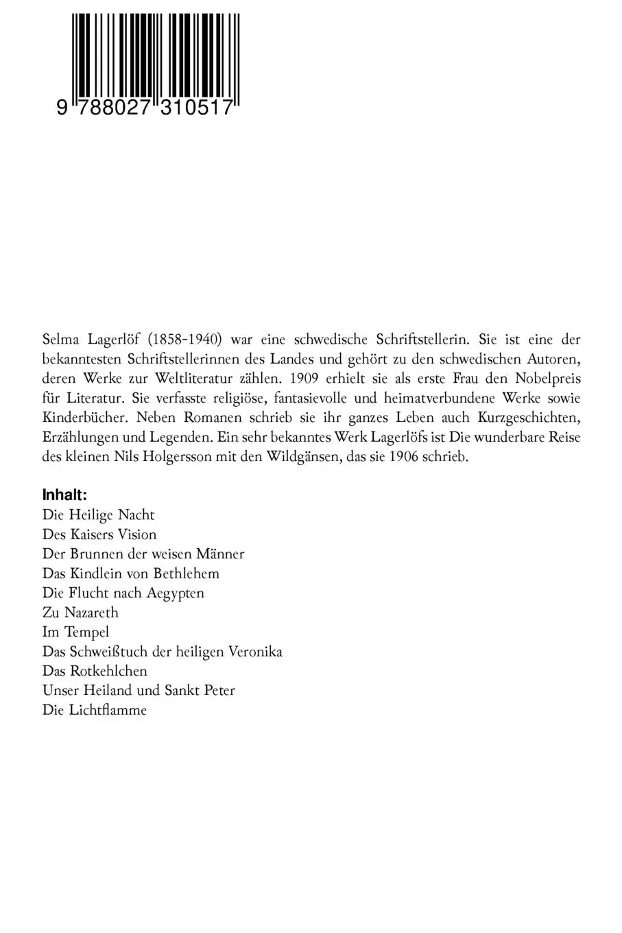 Rückseite: 9788027310517 | Gesammelte Christuslegenden für Kinder | Selma Lagerlöf (u. a.) | Buch