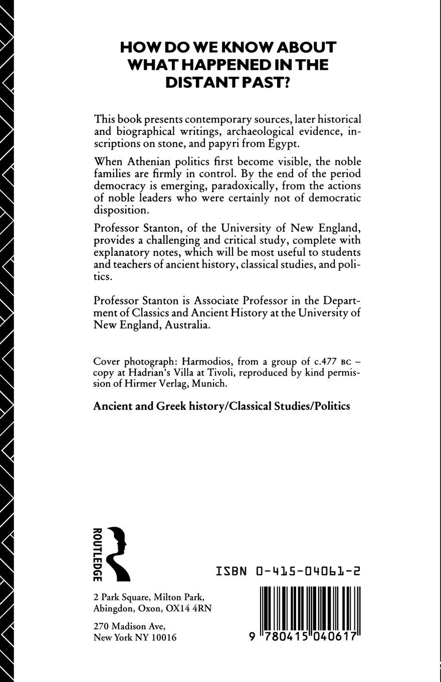 Rückseite: 9780415040617 | Athenian Politics c800-500 BC | A Sourcebook | G. R. Stanton | Buch