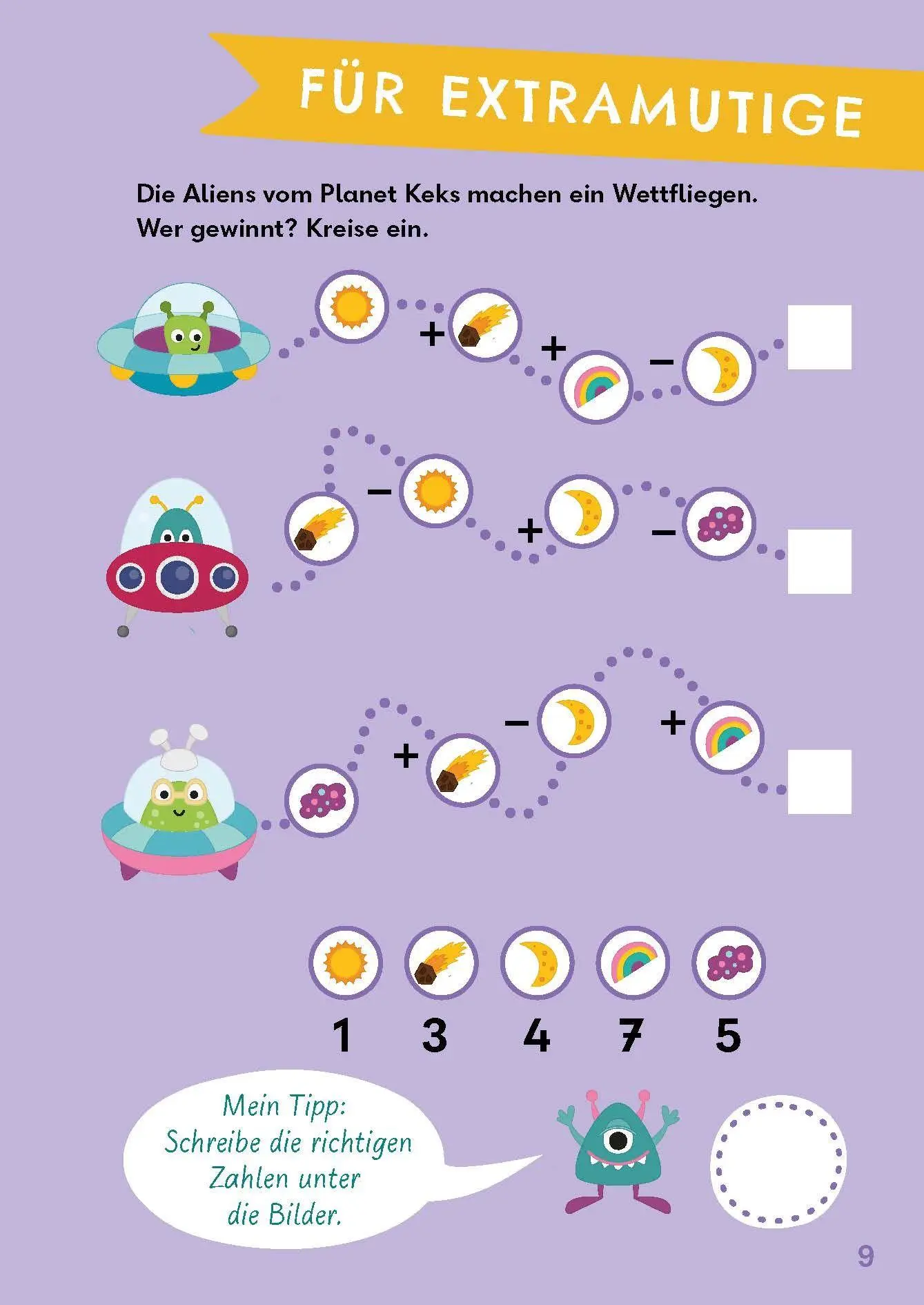 Bild: 9783411780617 | Rechenrätsel für mutige Kinder - Abenteuer Weltraum | Eck (u. a.)