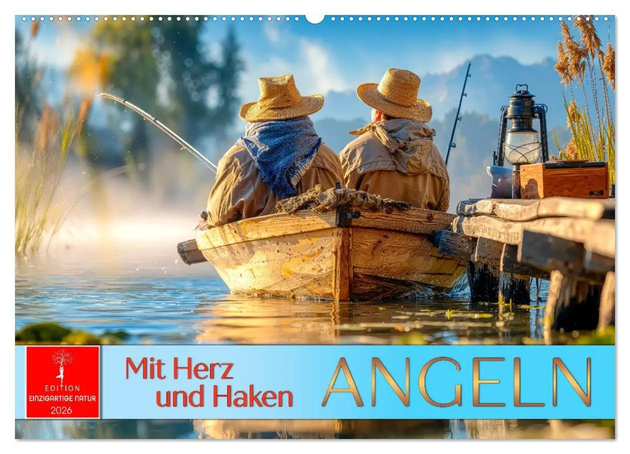 Cover: 9783516650617 | Angeln mit Herz und Haken (Wandkalender 2026 DIN A2 quer), CALVENDO...