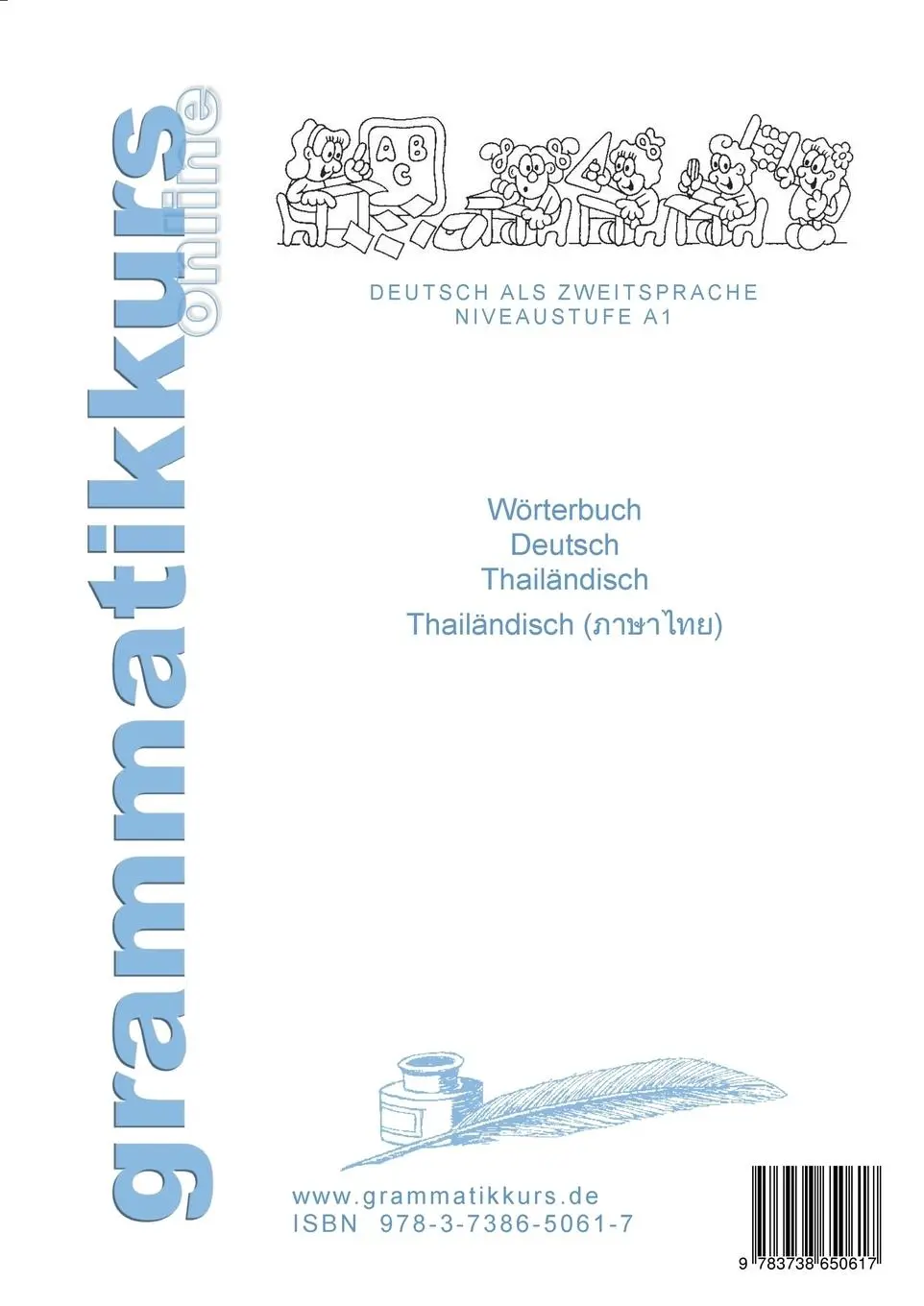 Rückseite: 9783738650617 | Wörterbuch Deutsch - Thailändisch - Englisch Niveau A1 | Schachner