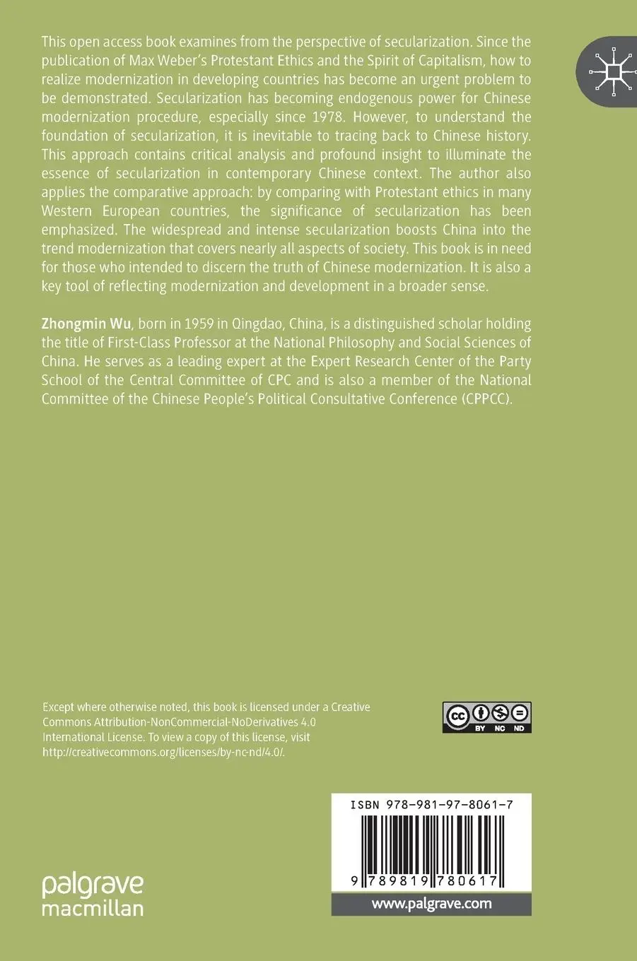Rückseite: 9789819780617 | Secularization and China's Modernization | Zhongmin Wu | Buch | xi