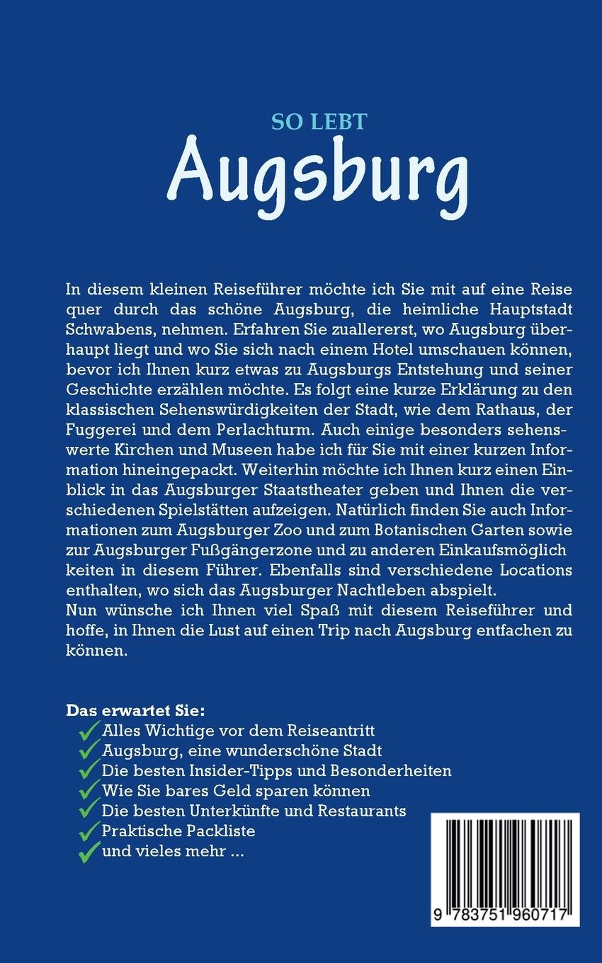 Rückseite: 9783751960717 | So lebt Augsburg: Der perfekte Reiseführer für einen...