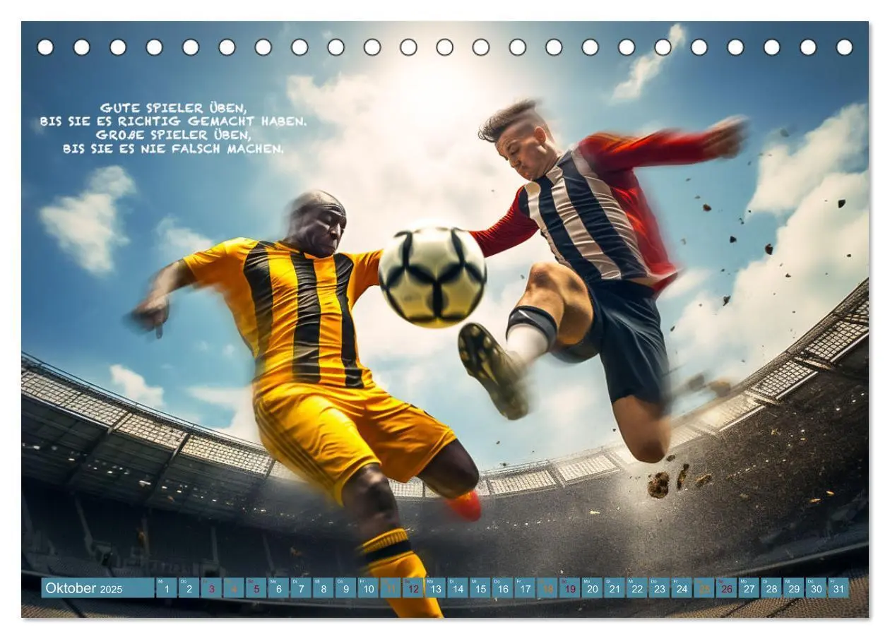 Bild: 9783457160817 | Fußball und tolle Sprüche (Tischkalender 2025 DIN A5 quer),...