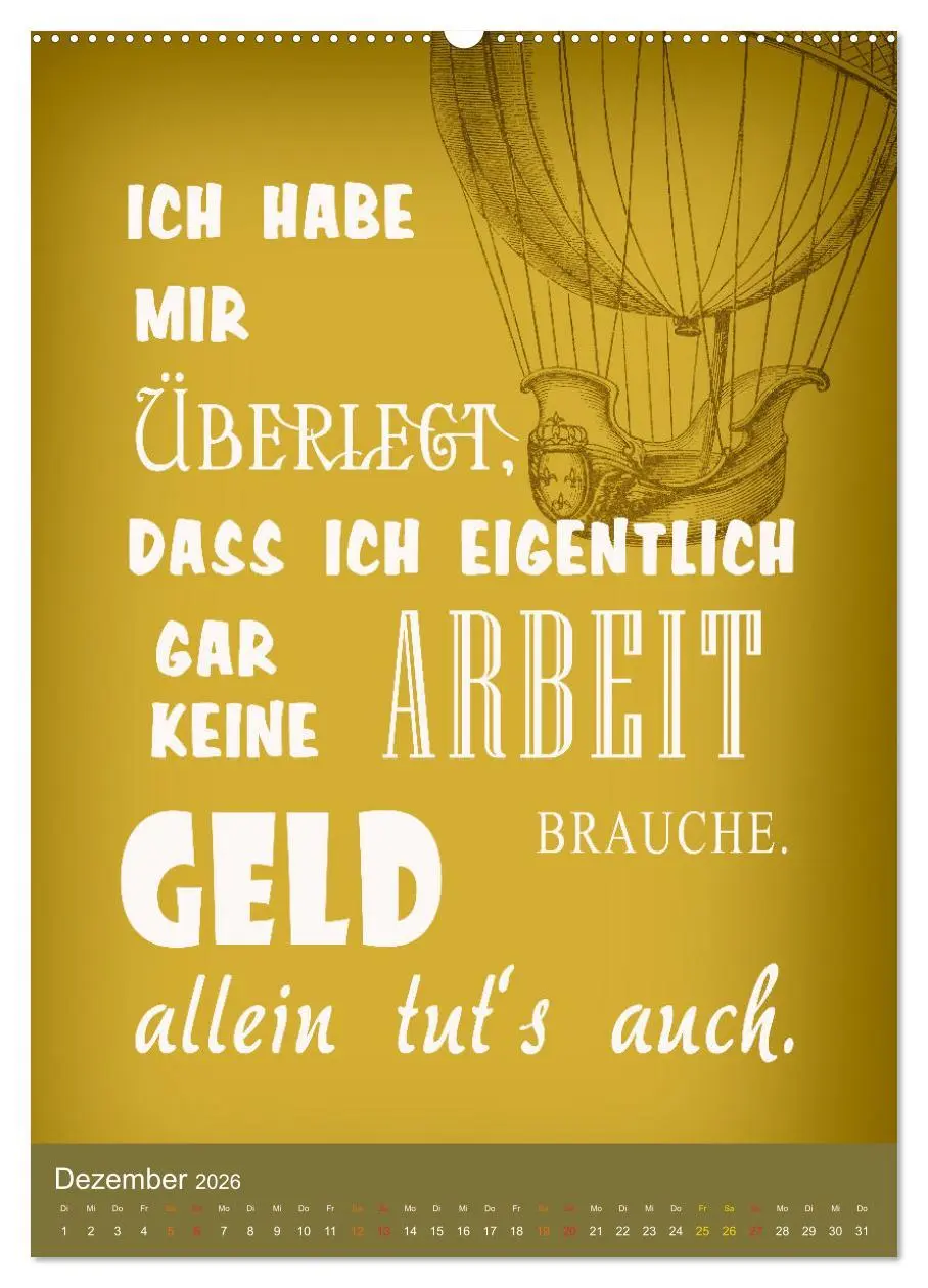 Bild: 9783516250817 | Büro und so ... (Wandkalender 2026 DIN A2 hoch), CALVENDO...