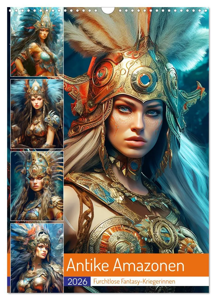 Cover: 9783516310917 | Antike Amazonen. Furchtlose Fantasy-Kriegerinnen (Wandkalender 2026...