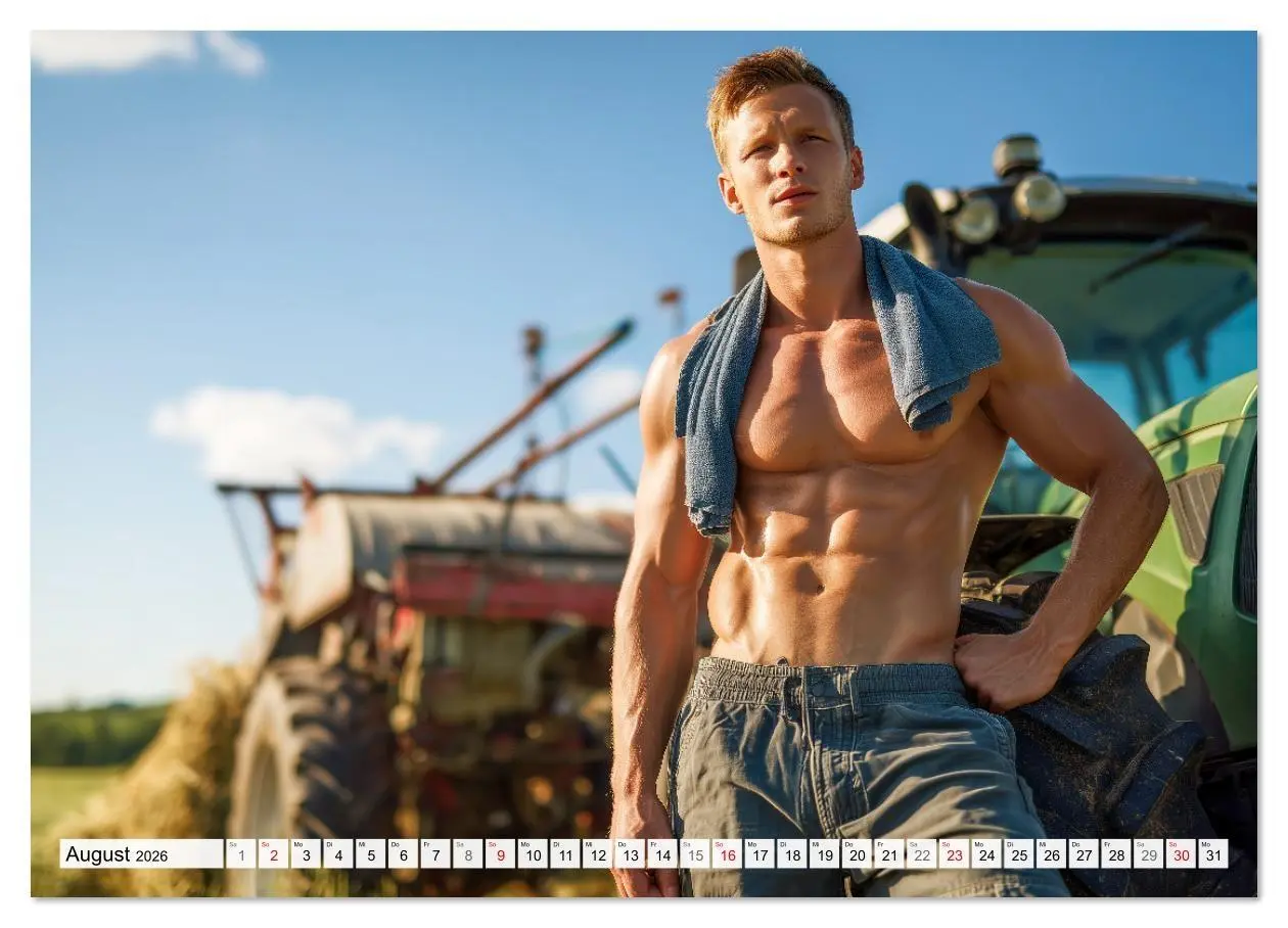 Bild: 9783516620917 | Sexy Männer - Die Unschuld vom Lande (Wandkalender 2026 DIN A4...