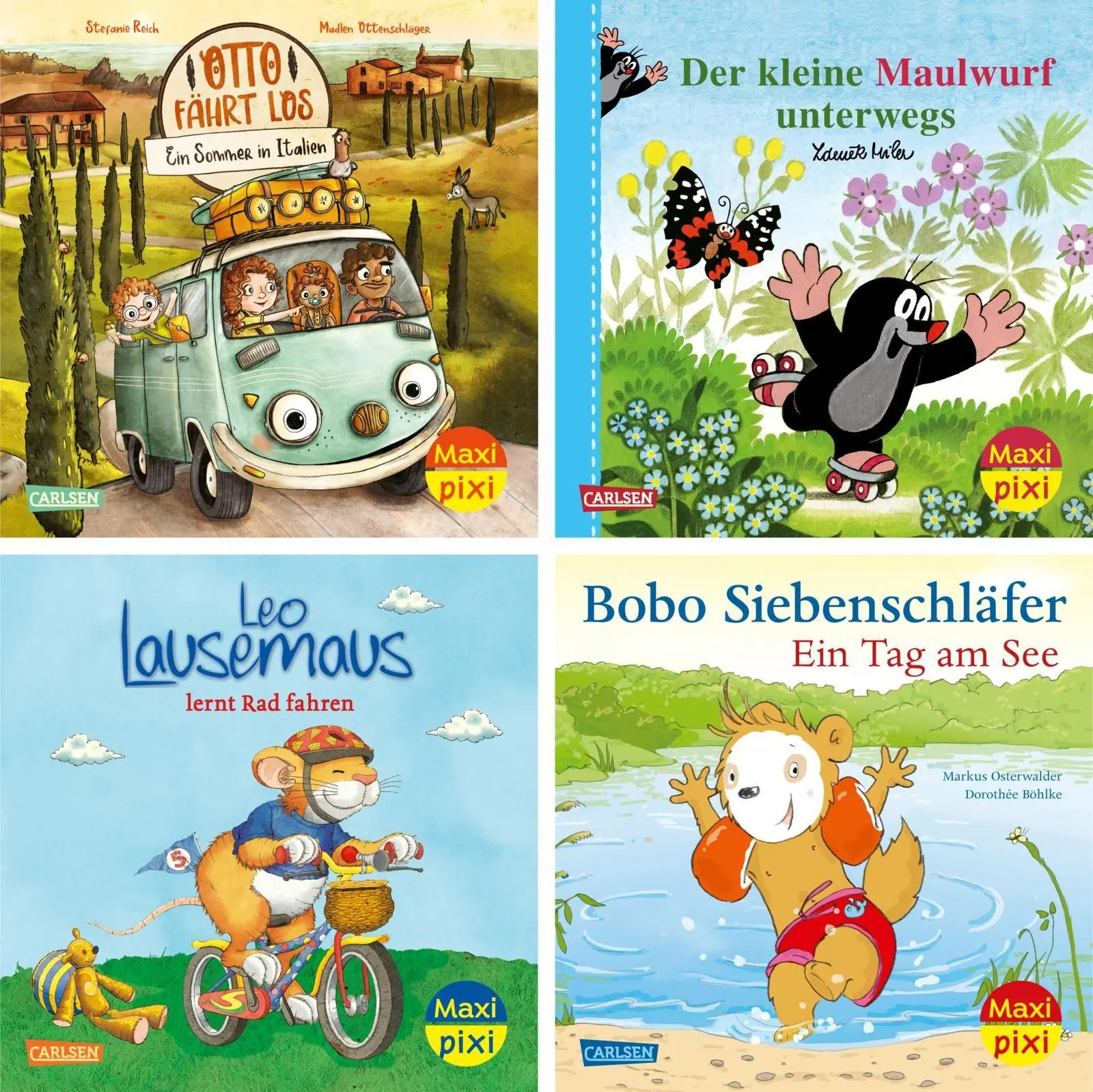 Cover: 9783551030917 | Maxi-Pixi-4er-Set 127: Draußen unterwegs (4x1 Exemplar) | Diverse