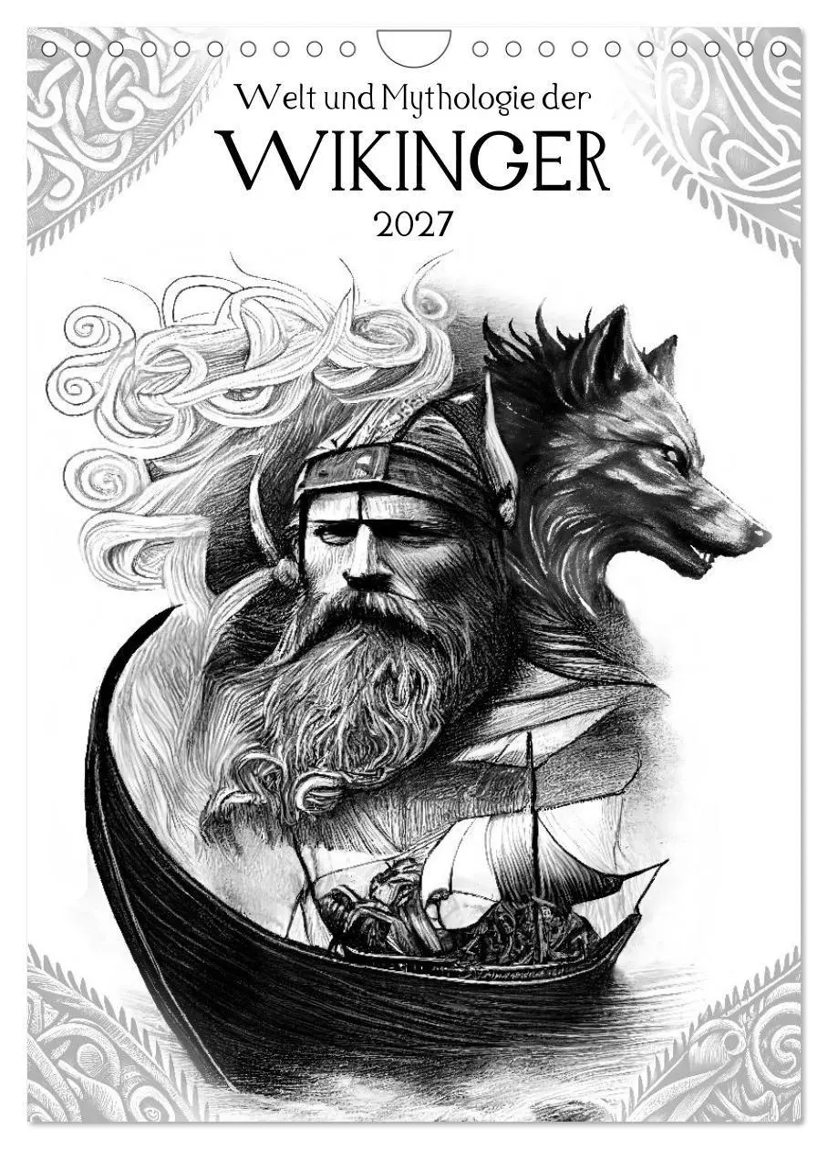 Cover: 9783569330917 | Welt und Mythologie der Wikinger (Wandkalender 2027 DIN A4 hoch),...