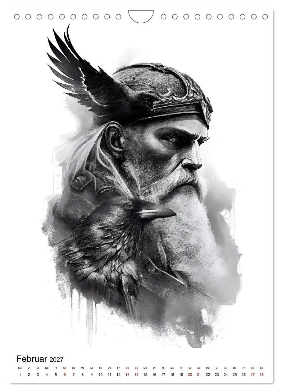 Bild: 9783569330917 | Welt und Mythologie der Wikinger (Wandkalender 2027 DIN A4 hoch),...