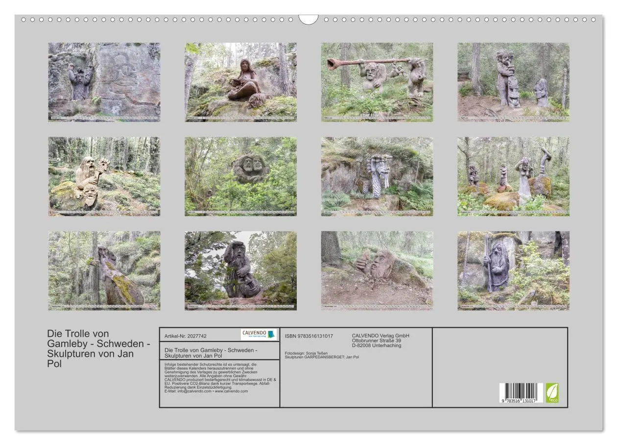 Bild: 9783516131017 | Die Trolle von Gamleby - Schweden - Skulpturen von Jan Pol...