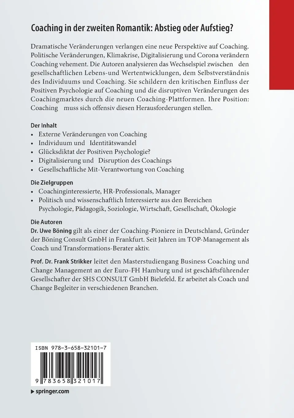 Rückseite: 9783658321017 | Coaching in der zweiten Romantik: Abstieg oder Aufstieg? | Taschenbuch