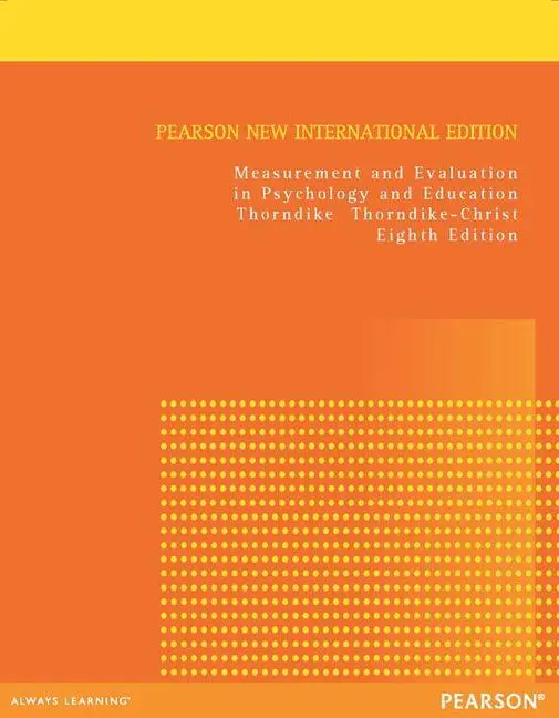 Cover: 9781292041117 | Measurement and Evaluation in Psychology and Education | Taschenbuch