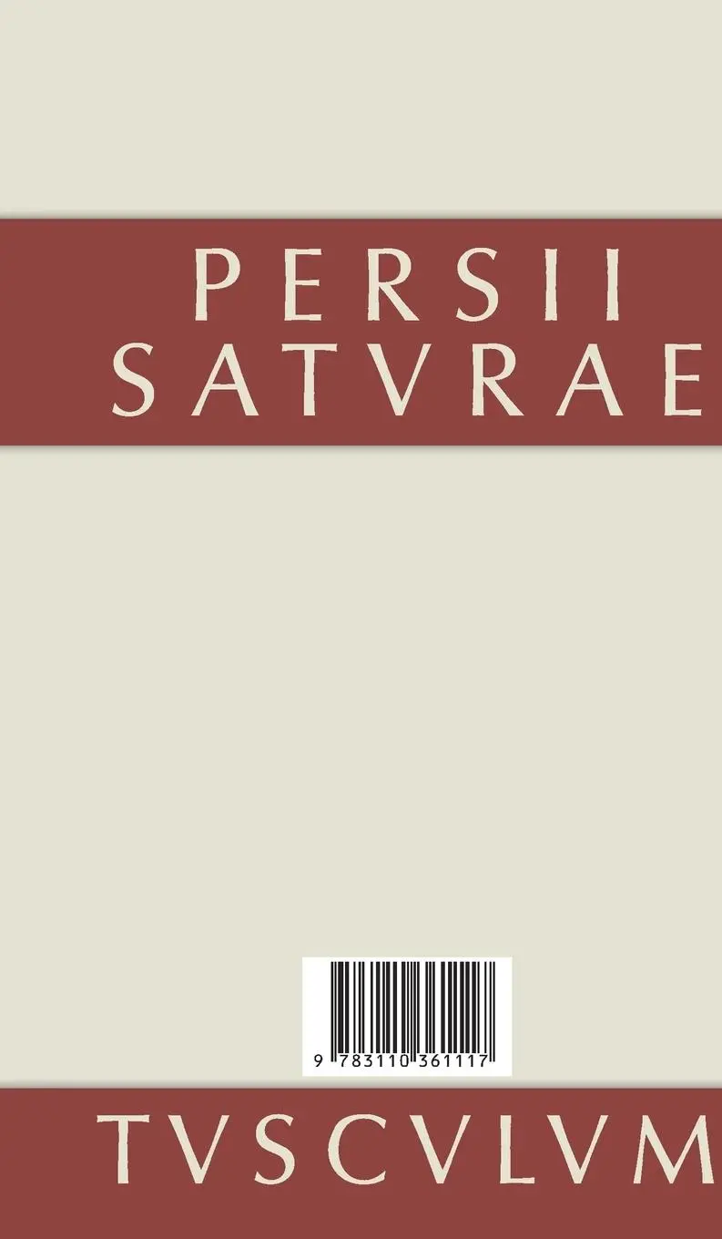 Rückseite: 9783110361117 | Satiren | Lateinisch - deutsch | Persius | Buch | 160 S. | Deutsch