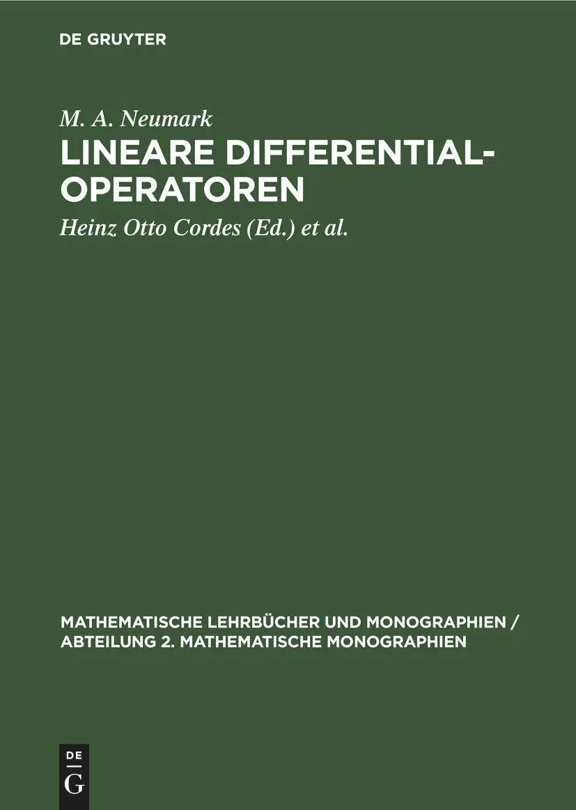 Cover: 9783112651117 | Lineare Differentialoperatoren | M. A. Neumark | Buch | Deutsch