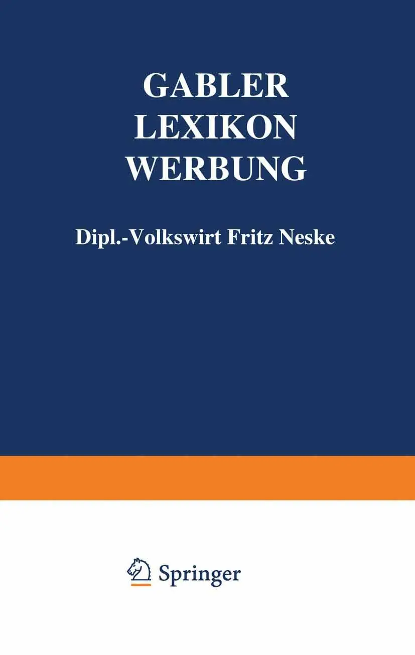 Cover: 9783409991117 | Gabler Lexikon Werbung | Fritz Neske | Taschenbuch | 410 S. | Deutsch