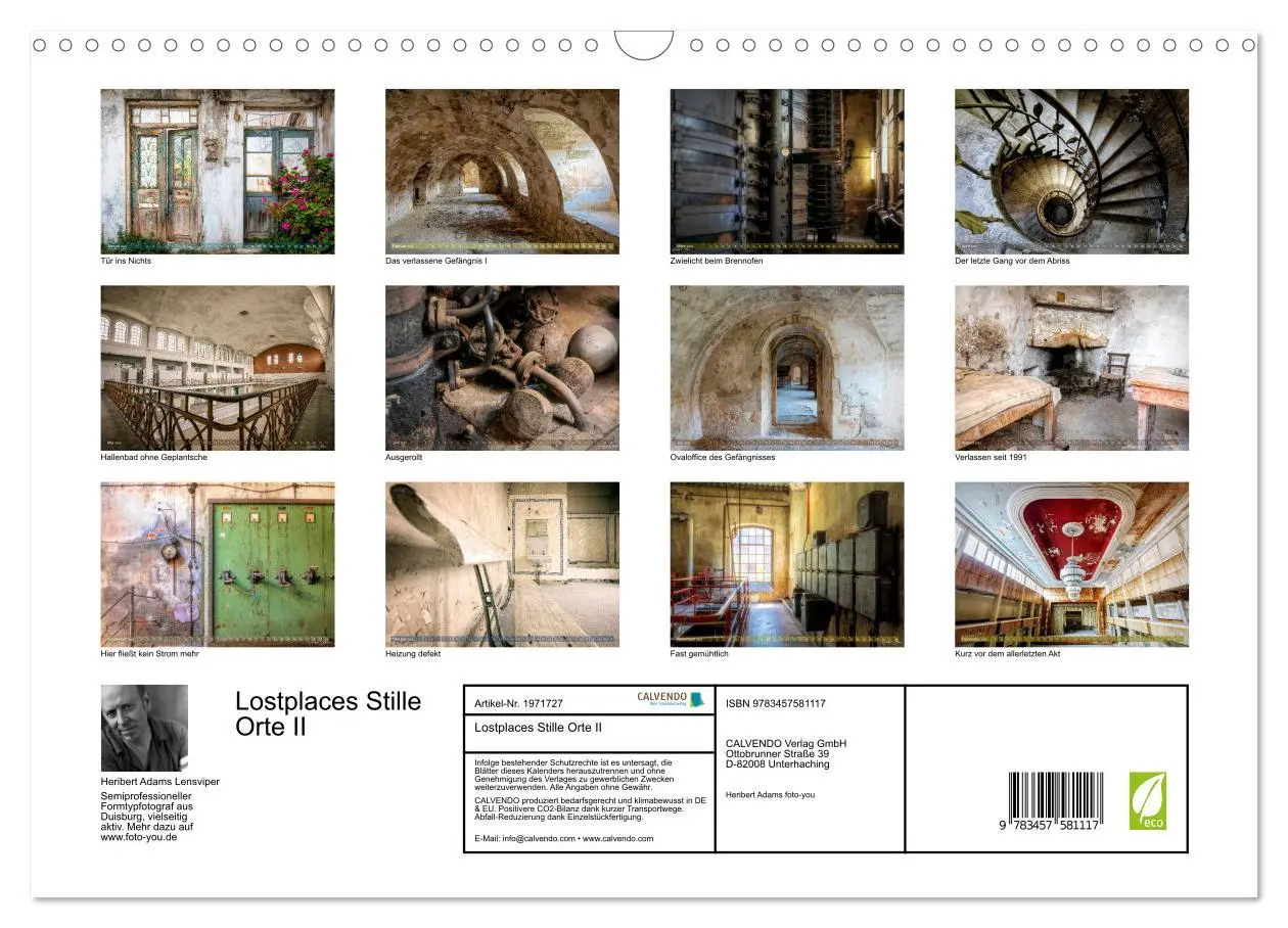 Bild: 9783457581117 | Lostplaces Stille Orte II (Wandkalender 2026 DIN A3 quer), CALVENDO...