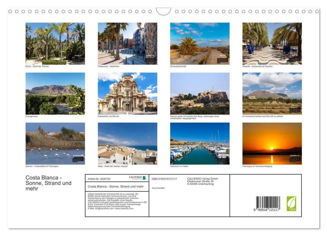 Bild: 9783516121117 | Costa Blanca - Sonne, Strand und mehr (Wandkalender 2026 DIN A3...