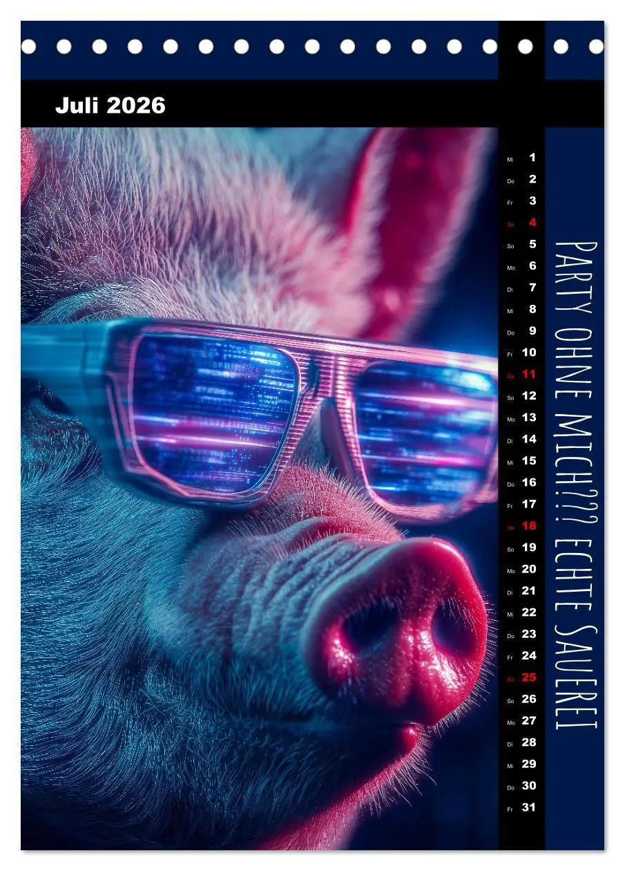Bild: 9783516671117 | Coole Sau - Lustiger Sprüche Kalender mit witzigen Schweinchen...