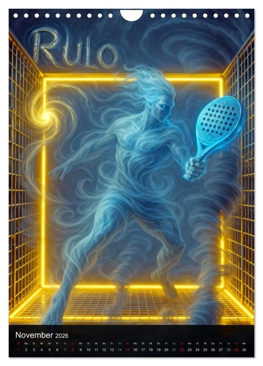 Bild: 9783516741117 | Padel Götter (Wandkalender 2026 DIN A4 hoch), CALVENDO Monatskalender