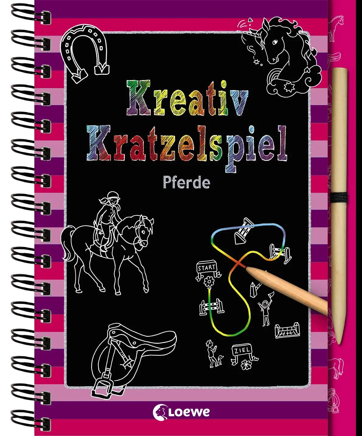 Cover: 9783785581117 | Kreativ-Kratzelspiel: Pferde | Loewe Kreativ | Taschenbuch | 68 S.