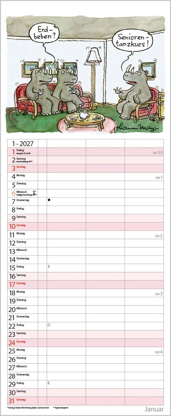 Bild: 9783819301117 | Planer für den (Un-)Ruhestand 2027 | Verlag Korsch | Kalender | 14 S.