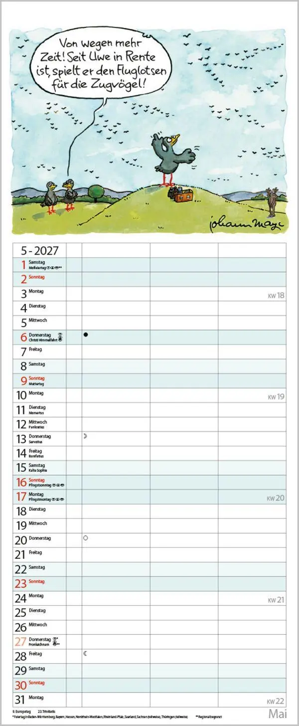 Bild: 9783819301117 | Planer für den (Un-)Ruhestand 2027 | Verlag Korsch | Kalender | 14 S.