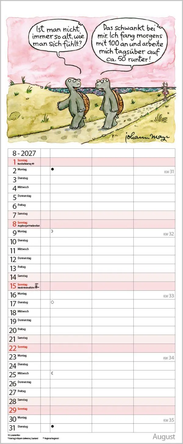 Bild: 9783819301117 | Planer für den (Un-)Ruhestand 2027 | Verlag Korsch | Kalender | 14 S.