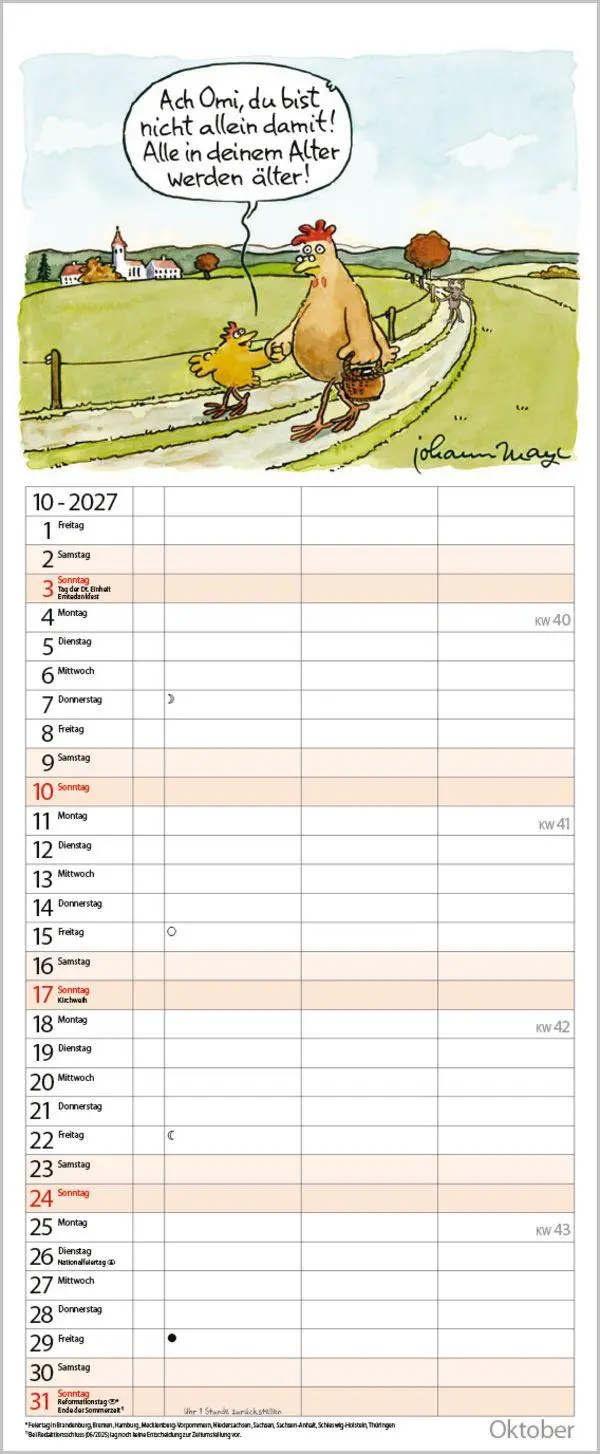 Bild: 9783819301117 | Planer für den (Un-)Ruhestand 2027 | Verlag Korsch | Kalender | 14 S.