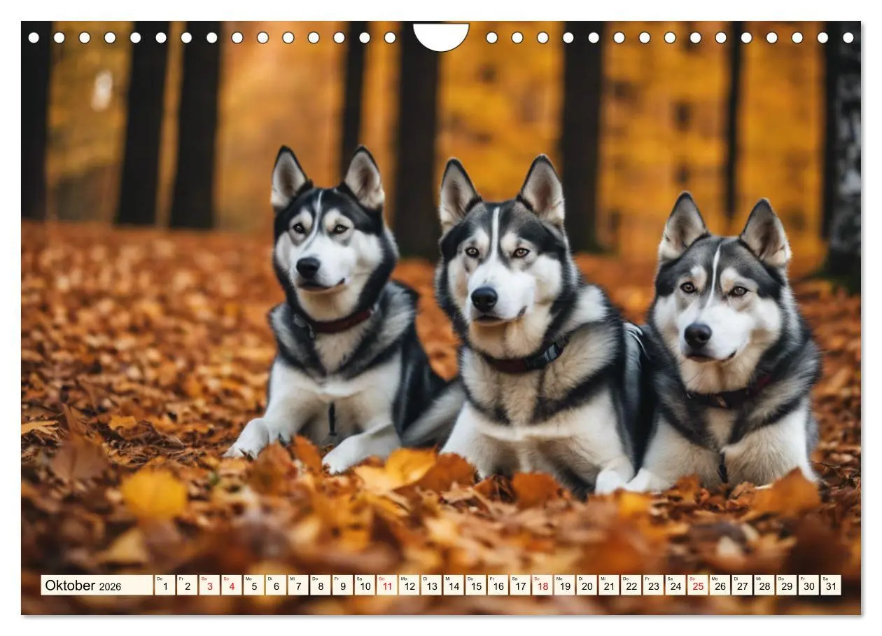 Bild: 9783457331217 | Siberian Huskies - die Extremsportler (Wandkalender 2026 DIN A4...